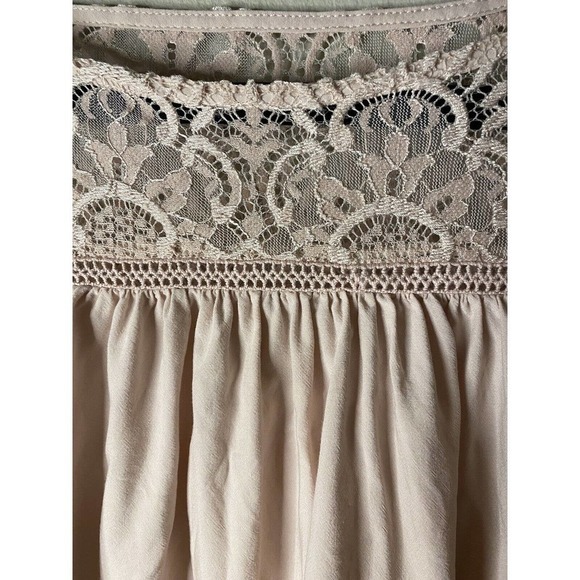 BB Dakota Penny Lace Short‎ Sleeve Top Size Medium Dusty Rose - Picture 10 of 10